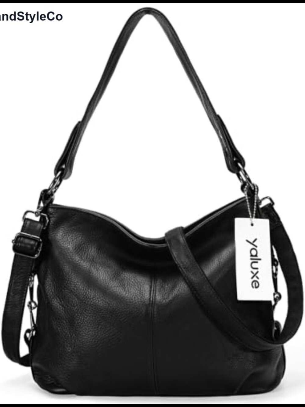 Genuine Leather Hobo Shoulder Bag Crossbody Handbag Purse